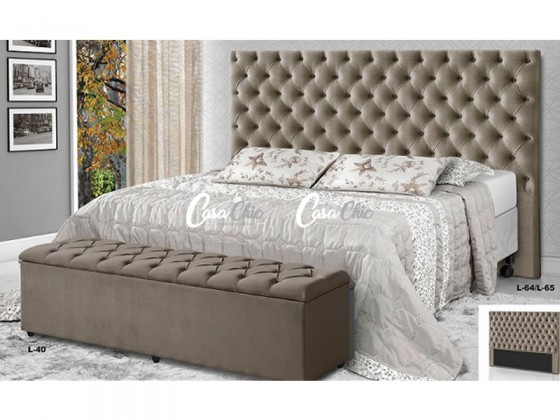 Cabeceira Box Estofada Casal Styllus do Brasil Hebe com Capitone